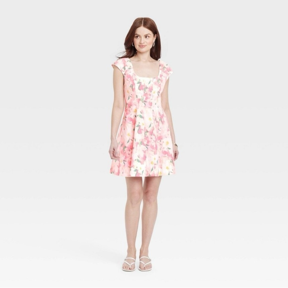 NWT a new day Target Pink Floral Mini Dress Size 6
